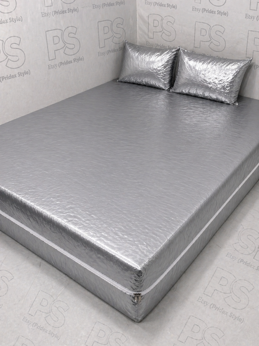 Shiny Nylon Mattress Cover Set