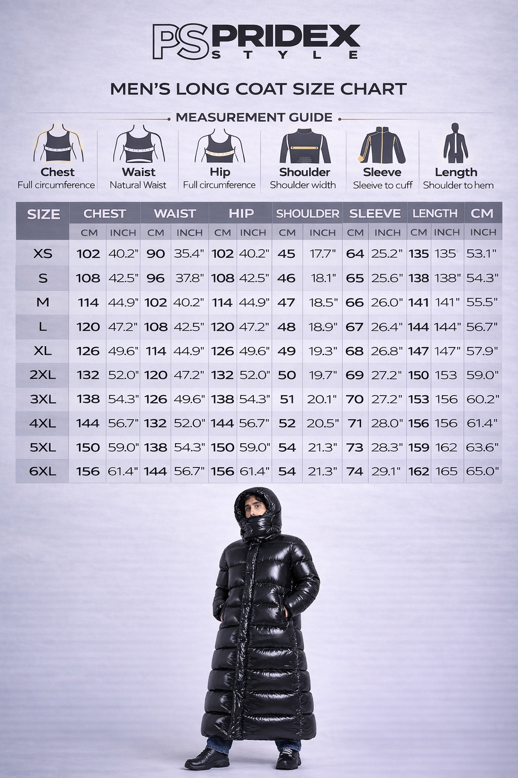 Long Black Shiny Puffer Coat Hooded Full Length