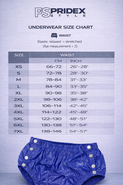 Navy Blue High Waist Shiny Nylon Briefs