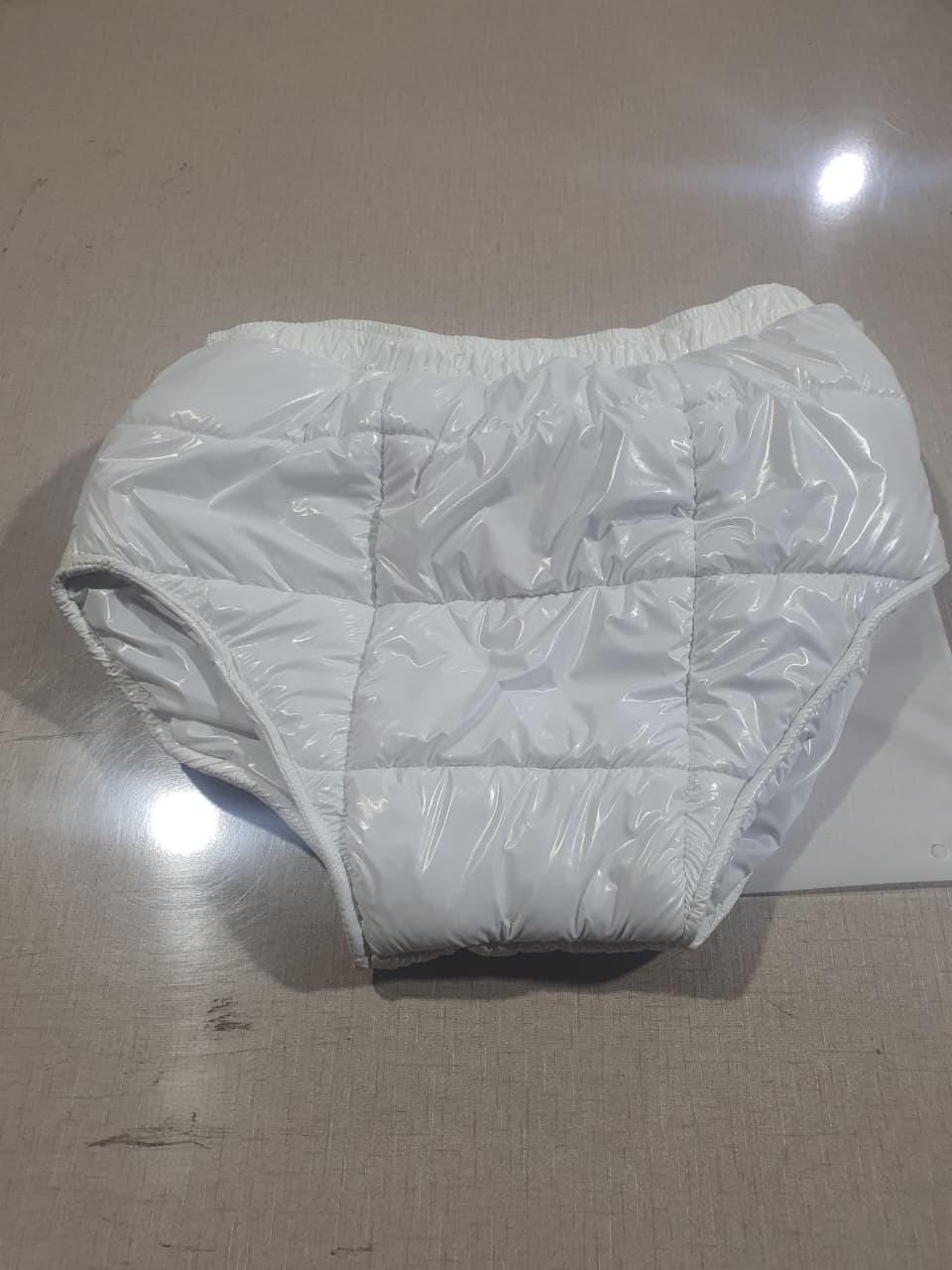 High Shine Nylon Briefs with Contrasting Lining