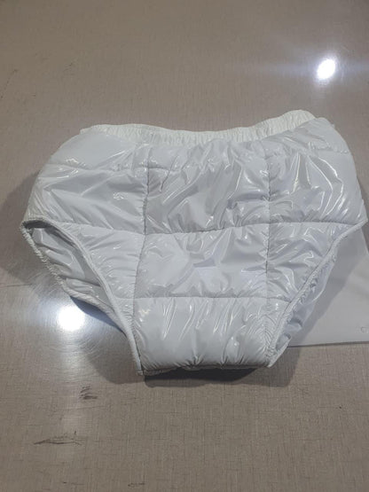High Shine Nylon Briefs with Contrasting Lining