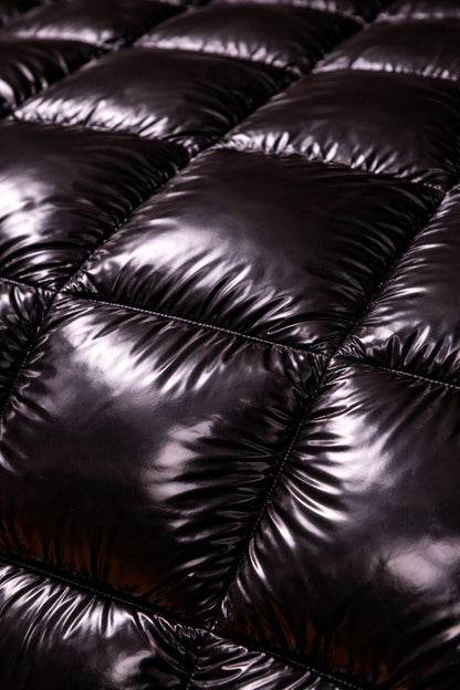 Double Bed Shiny Nylon Red and black Set with 2 Pillows