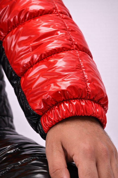Glossy Nylon Jacket & Pants Set Luxury Winter Outfit