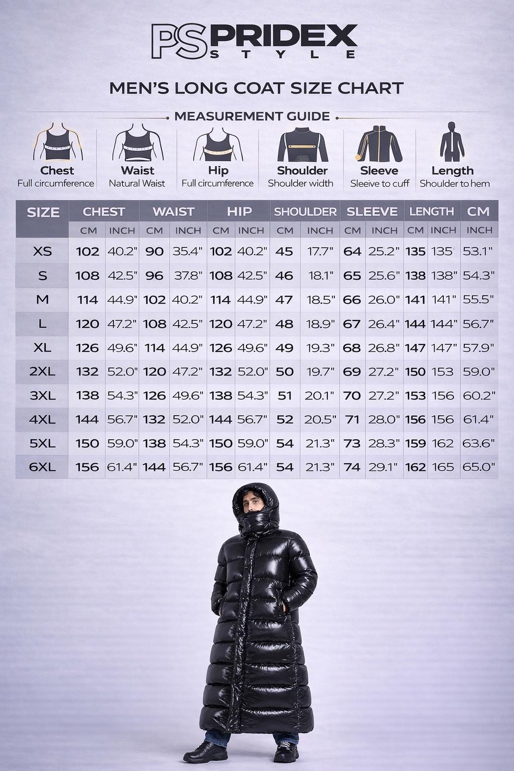 Long Black Shiny Puffer Coat Hooded Full Length