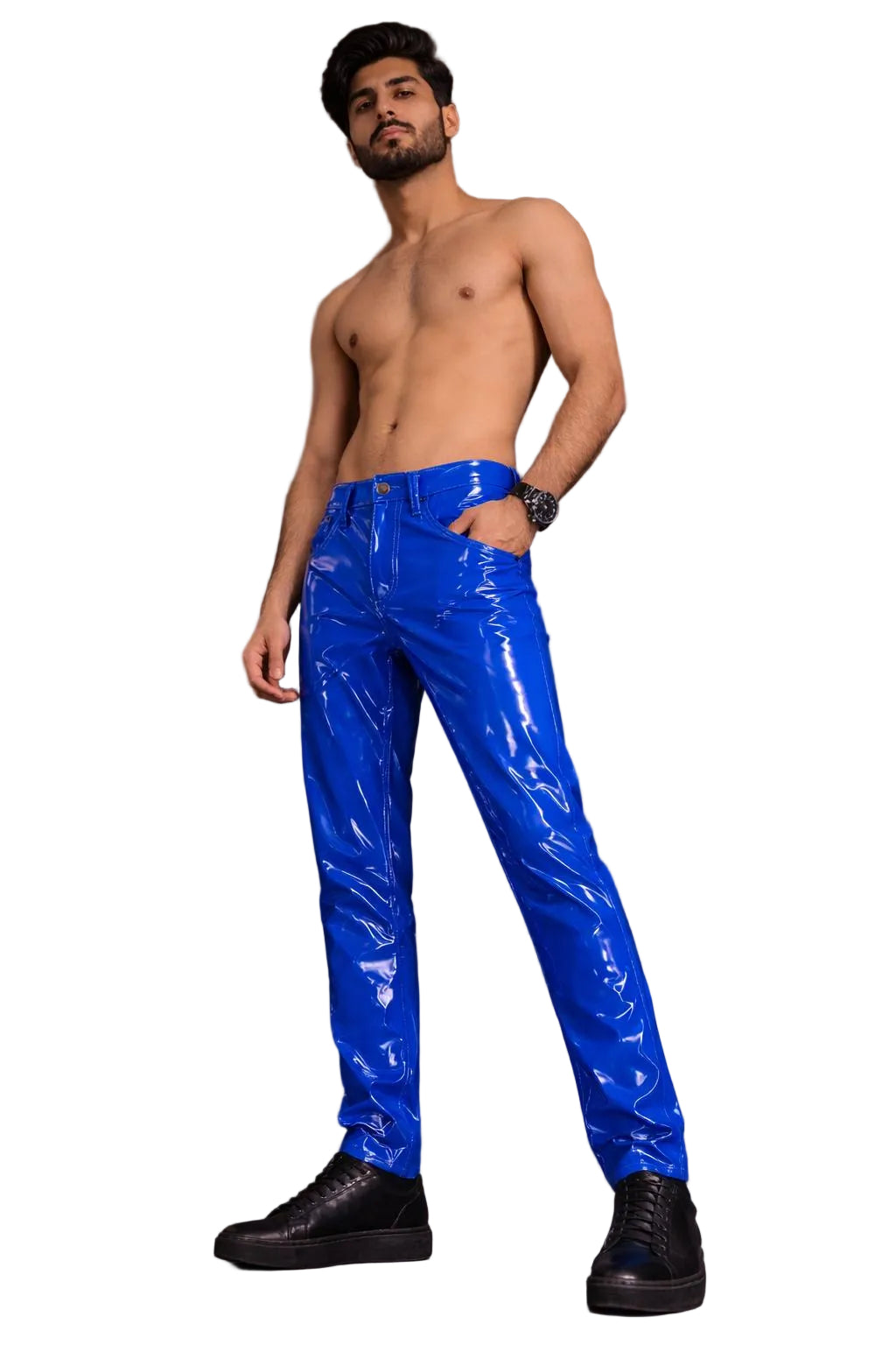 Royal Blue High Gloss PVC Vinyl Pant