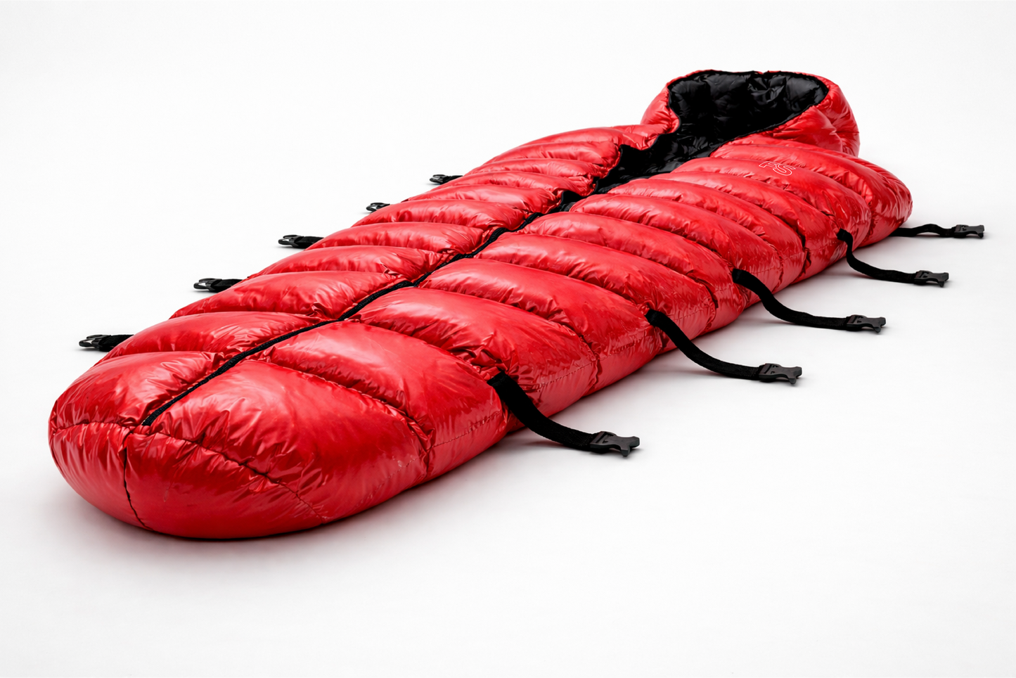 Customized sleeping Bag Puffer with Black Lining & Buckle Straps