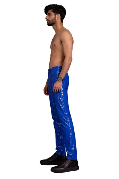 Royal Blue High Gloss PVC Vinyl Pant
