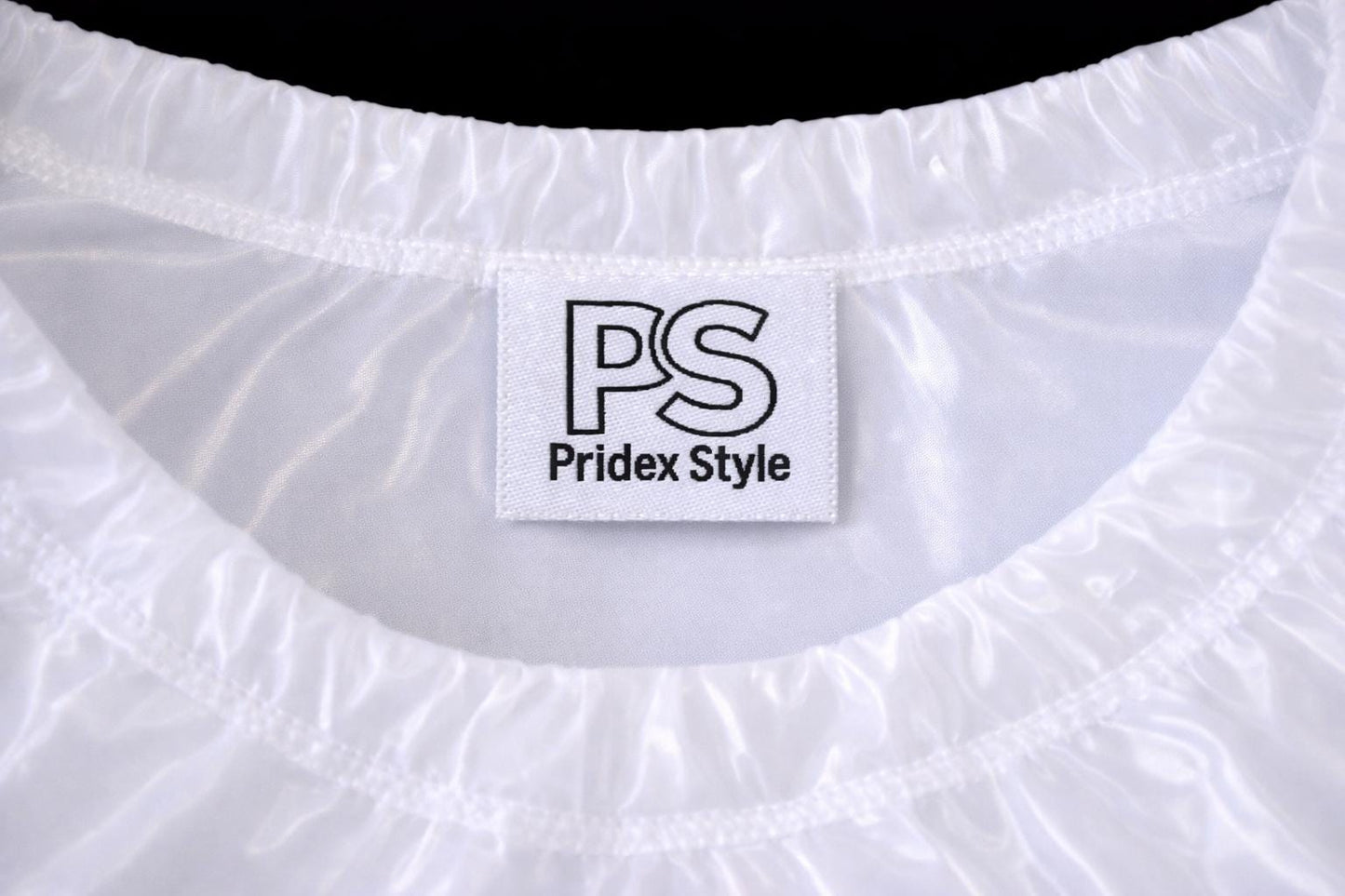 Shiny White Nylon Pullover Shirt  Lightweight