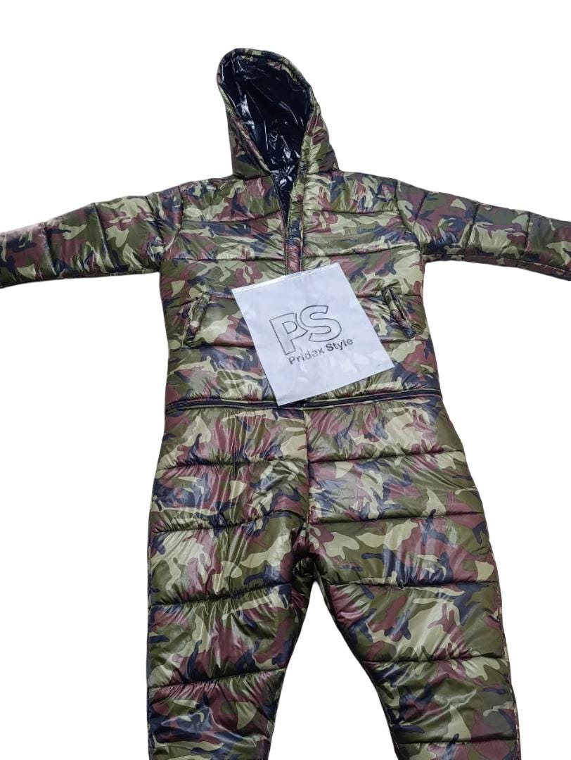 Heavyweight Camouflage Quilted Puffer Jumpsuit