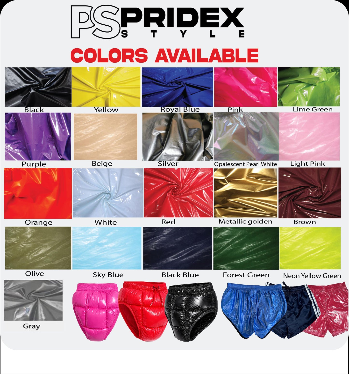 Silver Gloss Performance Nylon Shorts