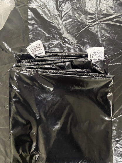Black Shiny Nylon Bed Sheet Set