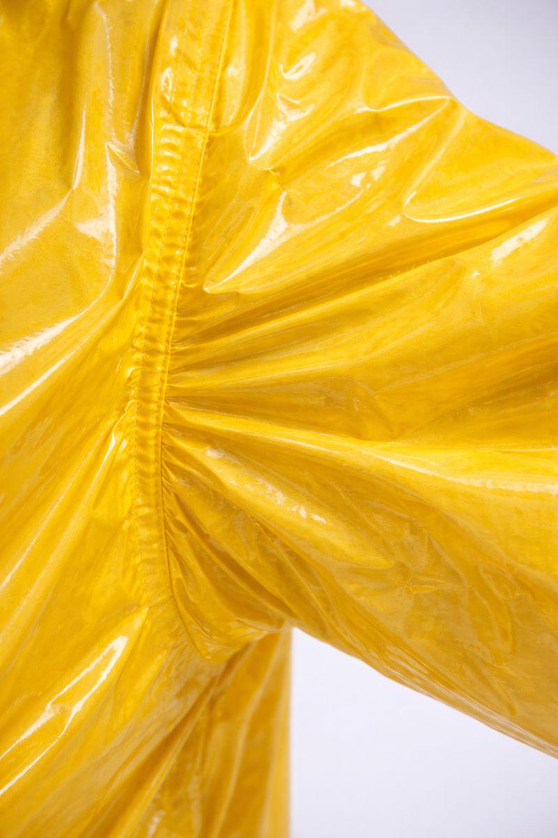 Yellow Shiny Nylon Rain Suit Set