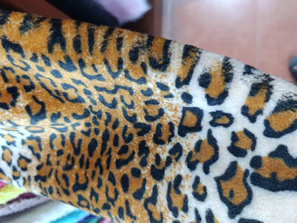 Leopard Print Faux Fur Jumpsuit  Full Body Hooded Plush Onesie