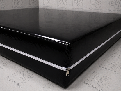 Black Shiny Nylon Mattress Cover Set