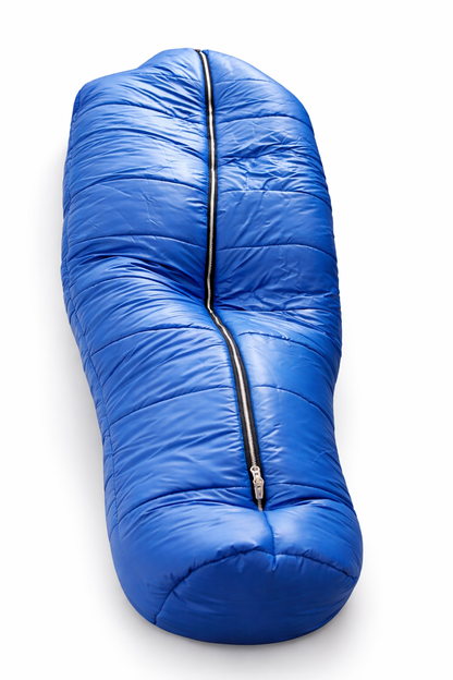 Royal Blue Shiny Nylon Sleeping Bag  Lightweight Waterproof
