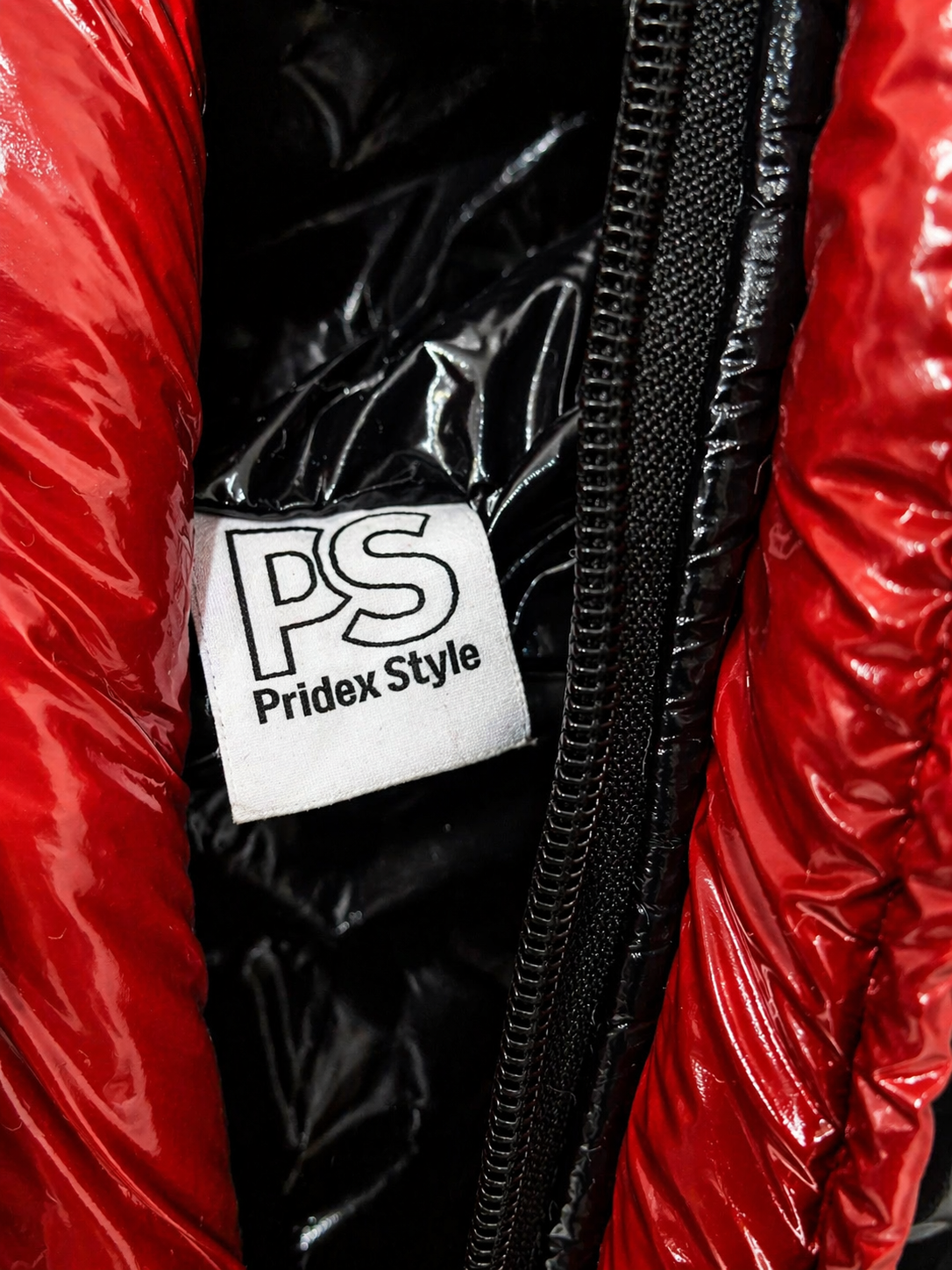 Black & Red Shiny Nylon One Piece Snowsuit