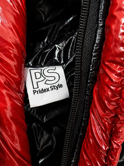 Black & Red Shiny Nylon One Piece Snowsuit