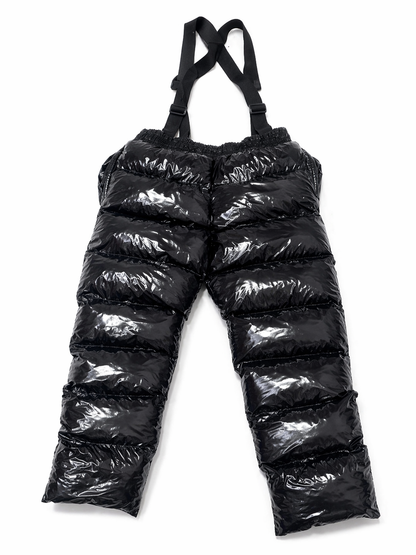Men’s Red Shiny Nylon Cargo Track Pants