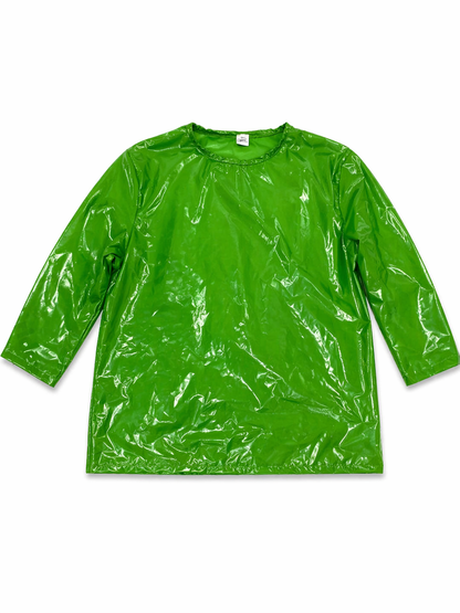 Men’s Shiny Red Nylon T-Shirt Glossy Lightweight Fashion