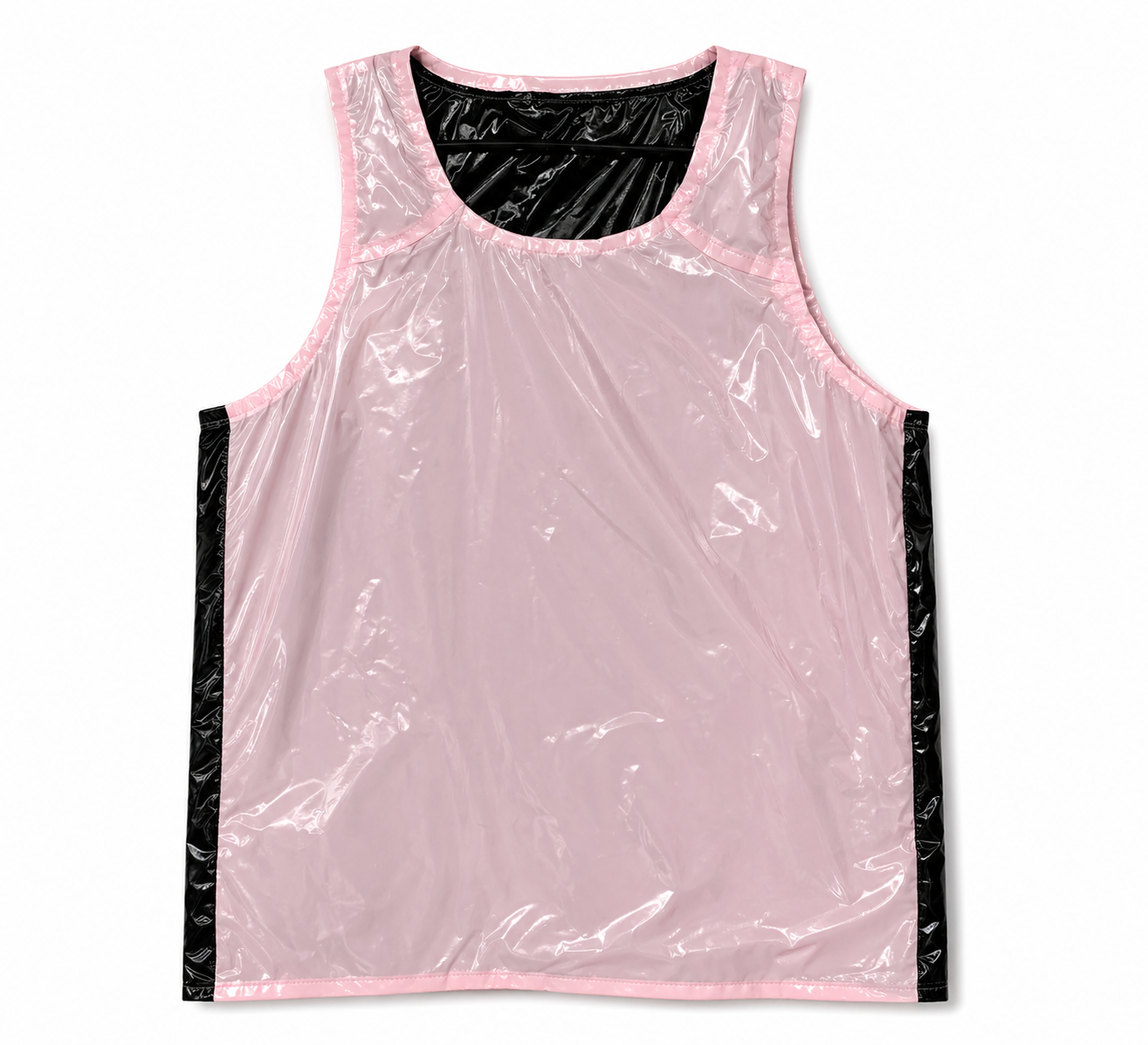 Shiny Nylon Athletic Lightweight Tank Top & Shorts Set