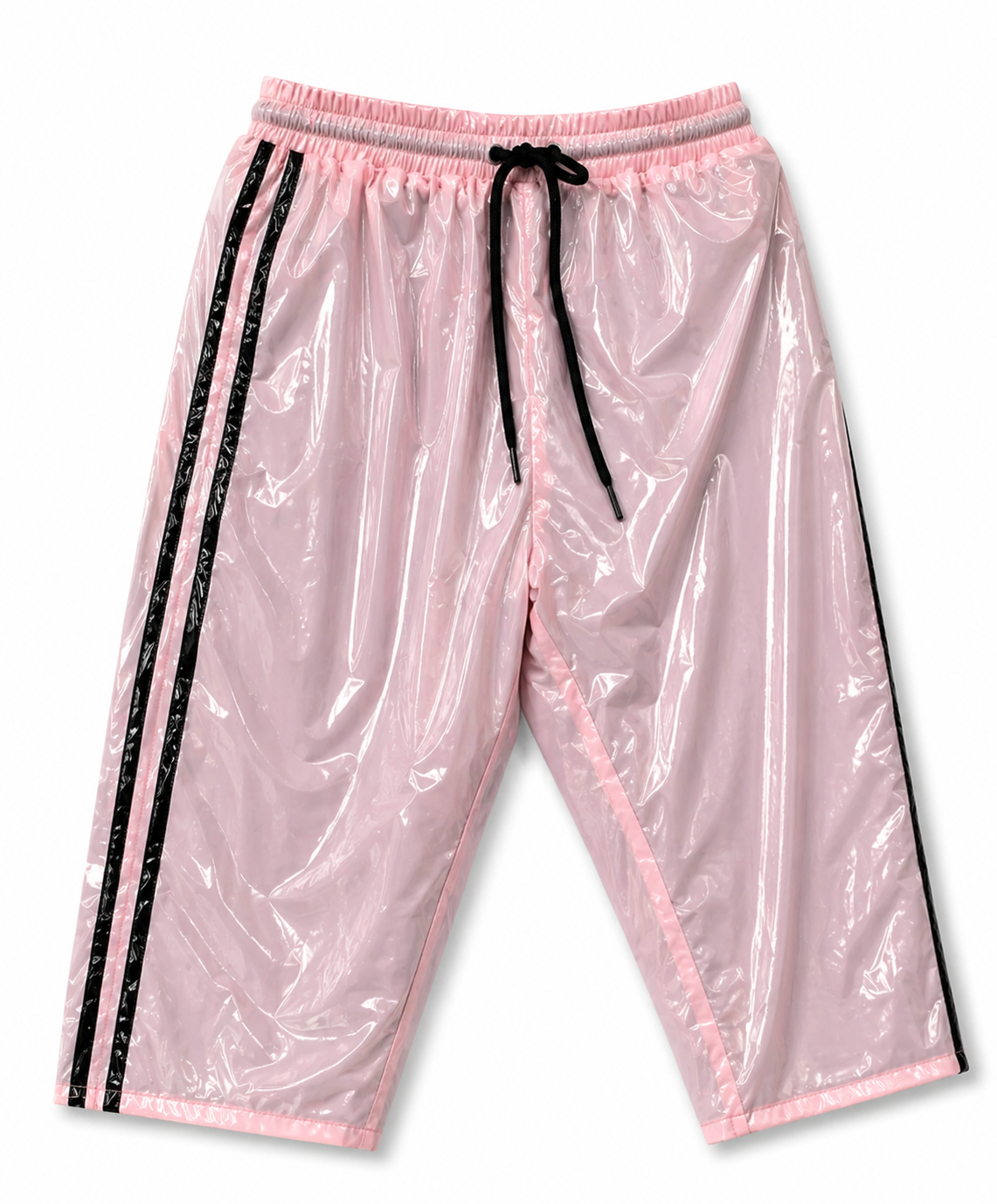 Shiny Nylon Athletic Lightweight Tank Top & Shorts Set