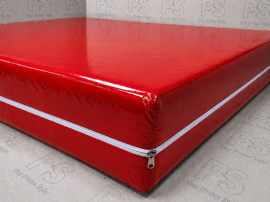 Red Shiny Nylon Mattress Cover Set