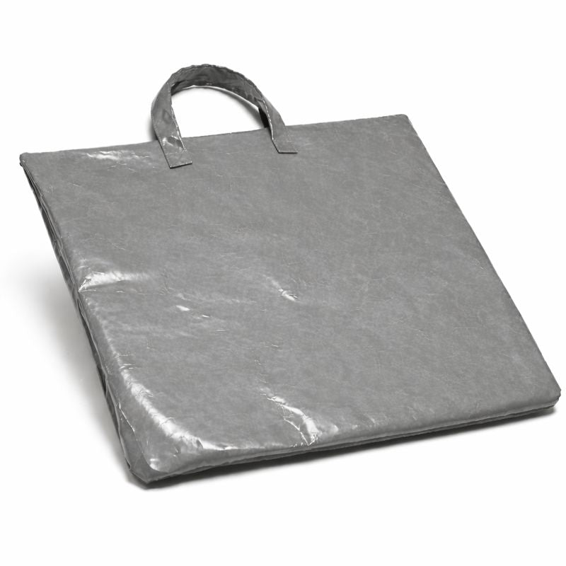 Gray High-Gloss PVC Tote Bag