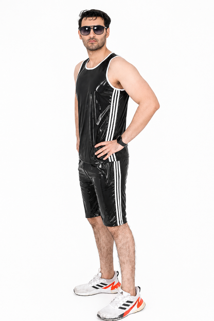 Men’s Midnight Gloss Shiny Nylon Pro Tank Set