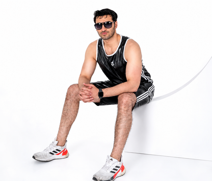 Men’s Midnight Gloss Shiny Nylon Pro Tank Set