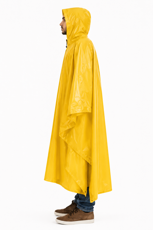 Yellow Shiny Nylon Pro Poncho