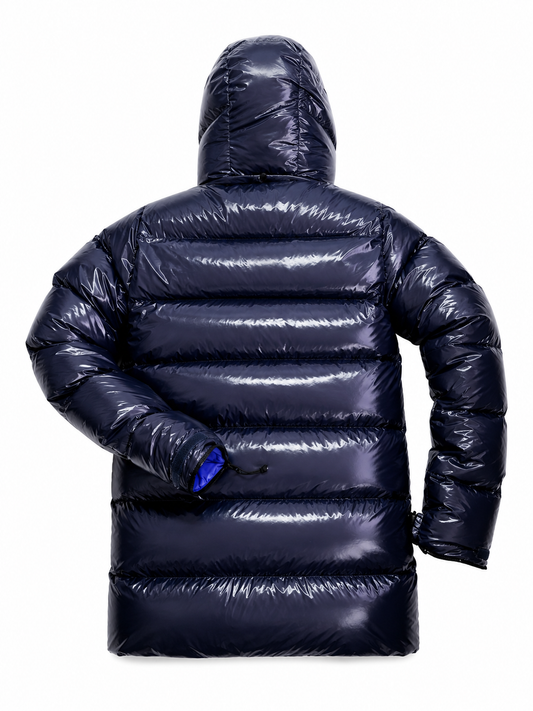 Luxury High-Gloss Goose Down Puffer Jacket  Oversized