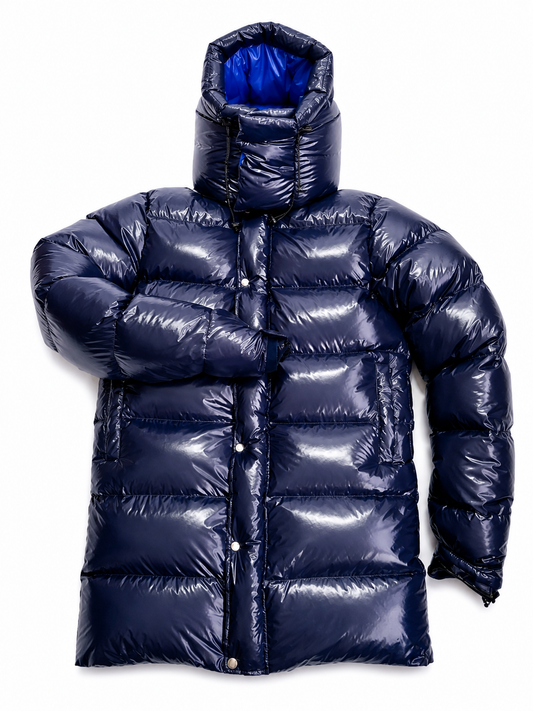 Luxury High-Gloss Goose Down Puffer Jacket  Oversized