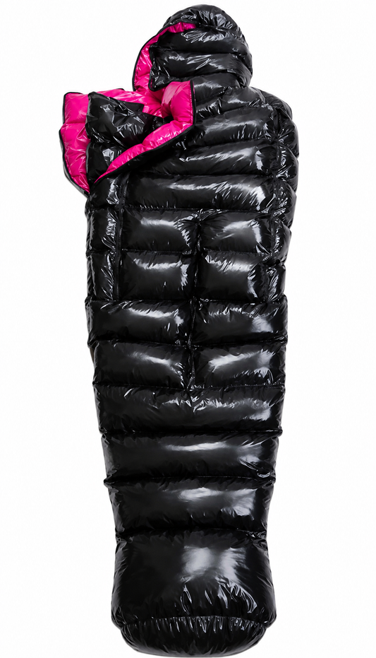 Extreme Shiny Nylon Puffy Sleeping Bag Suit