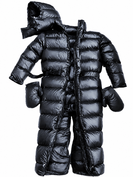 Oversized Shiny Nylon Maxi Puffer Sleeping Bag