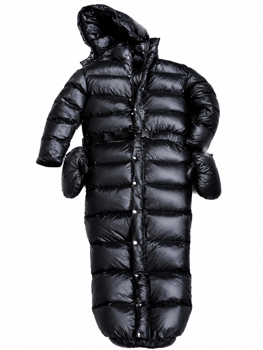 Oversized Shiny Nylon Maxi Puffer Sleeping Bag