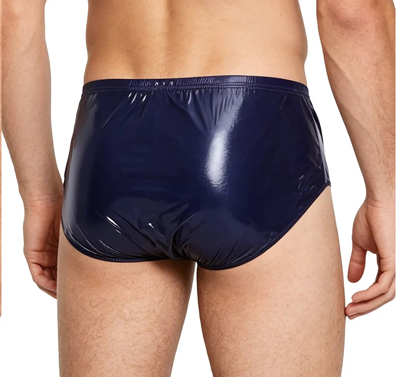 Men’s Shiny Nylon Snap Briefs