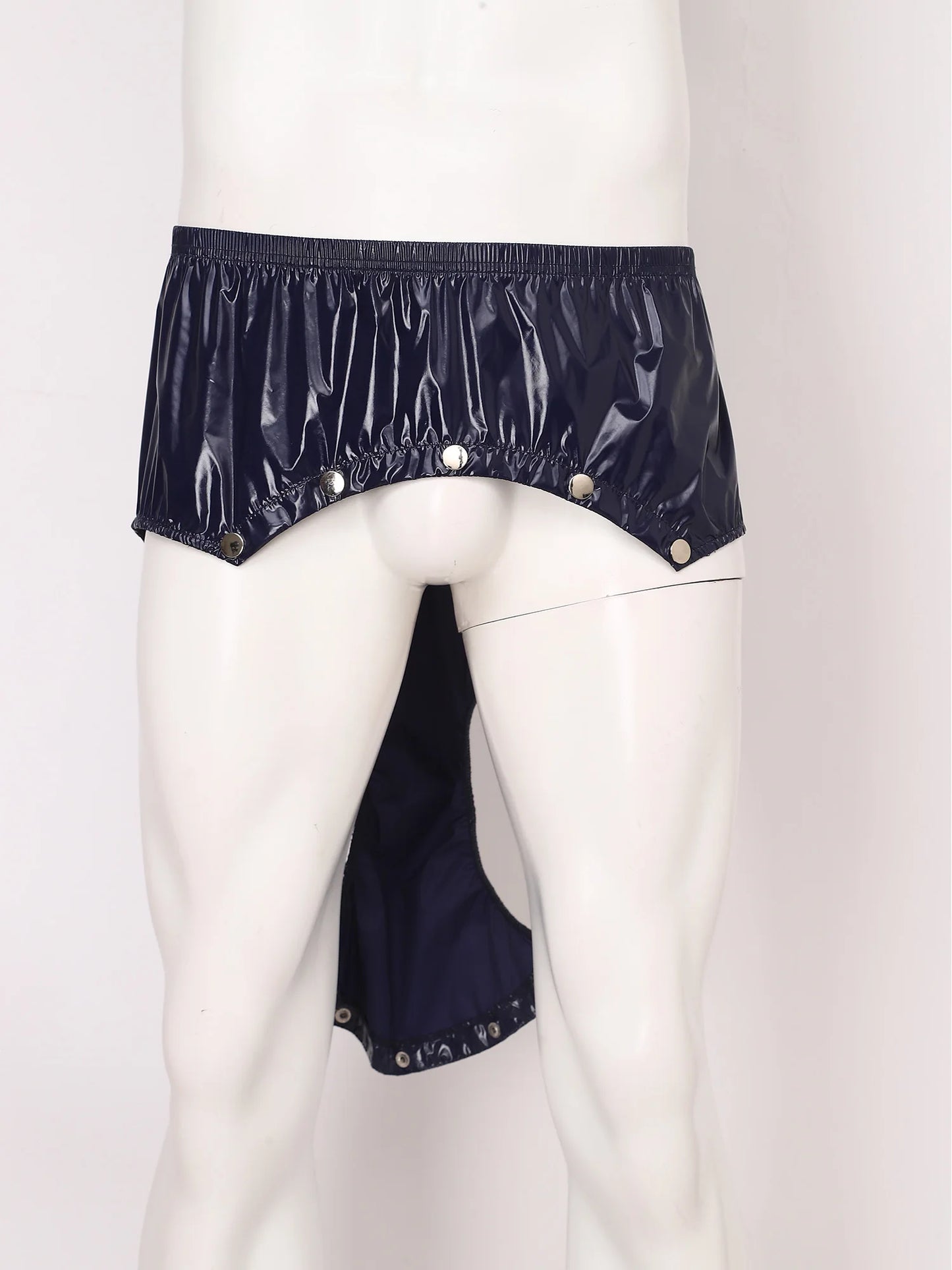Men’s Shiny Nylon Snap Briefs