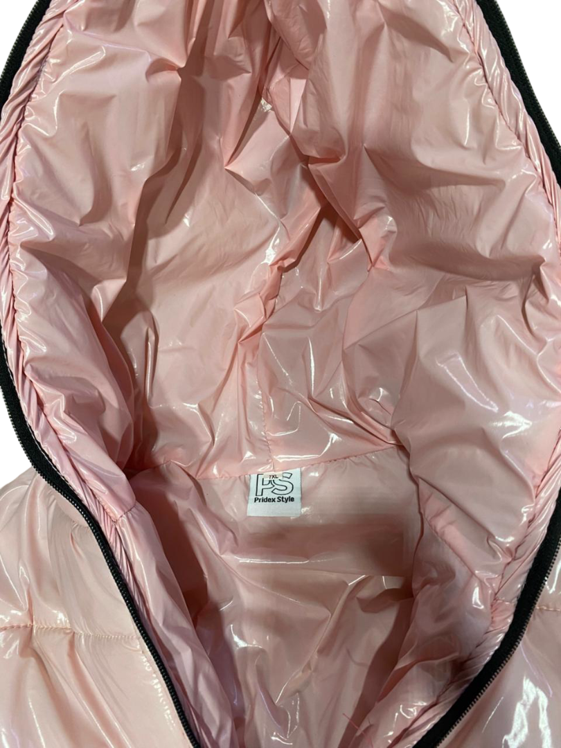 Light Pink Nylon Jacket & Pants Set Luxury  Outfit