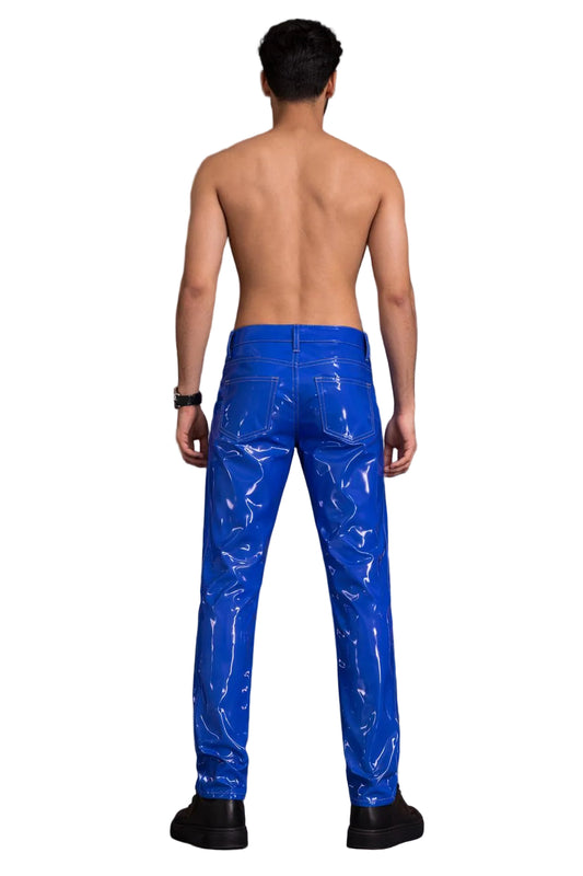 Royal Blue High Gloss PVC Vinyl Pant