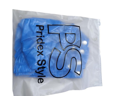 Royal Blue Shiny Nylon Briefs Adjustable Snap Side Cover