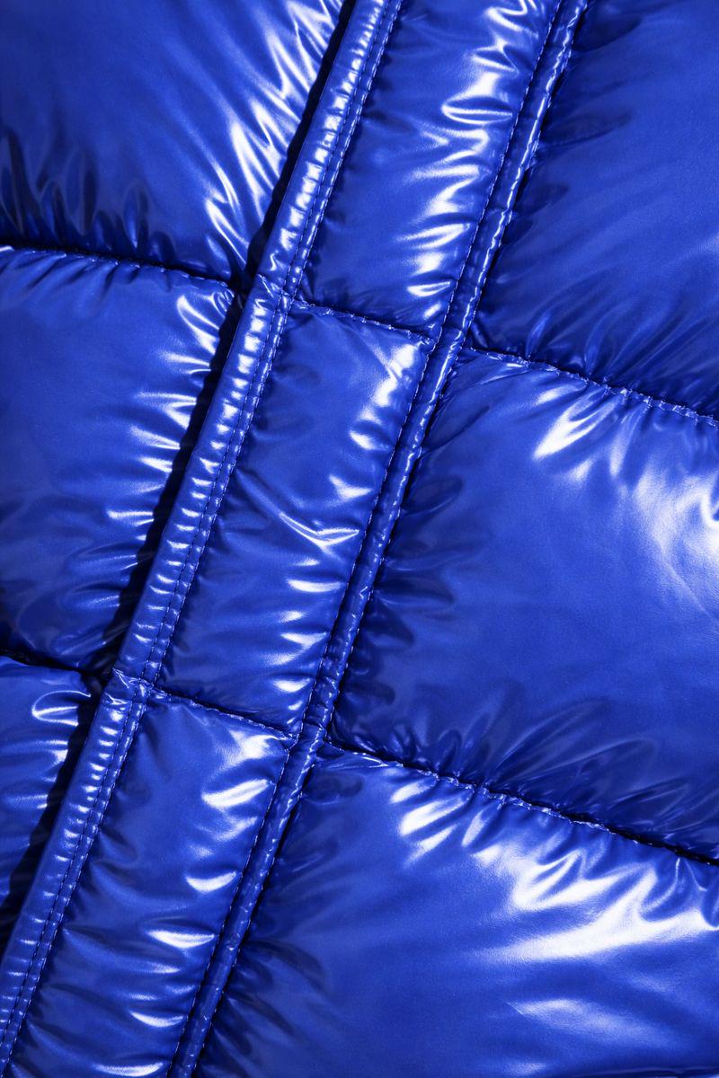 Royal Blue Glossy Quilted Nylon Snowsuit