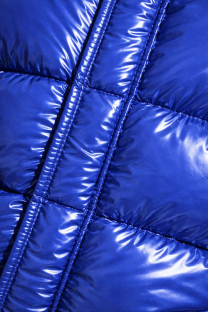 Royal Blue Glossy Quilted Nylon Snowsuit