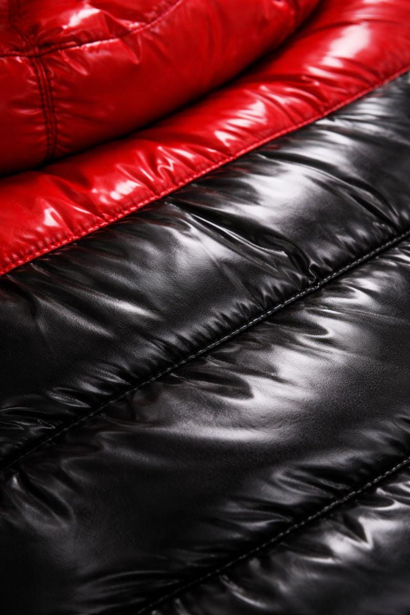 Shiny Black & Red Snowsuit One-Piece Winter Ski Suit