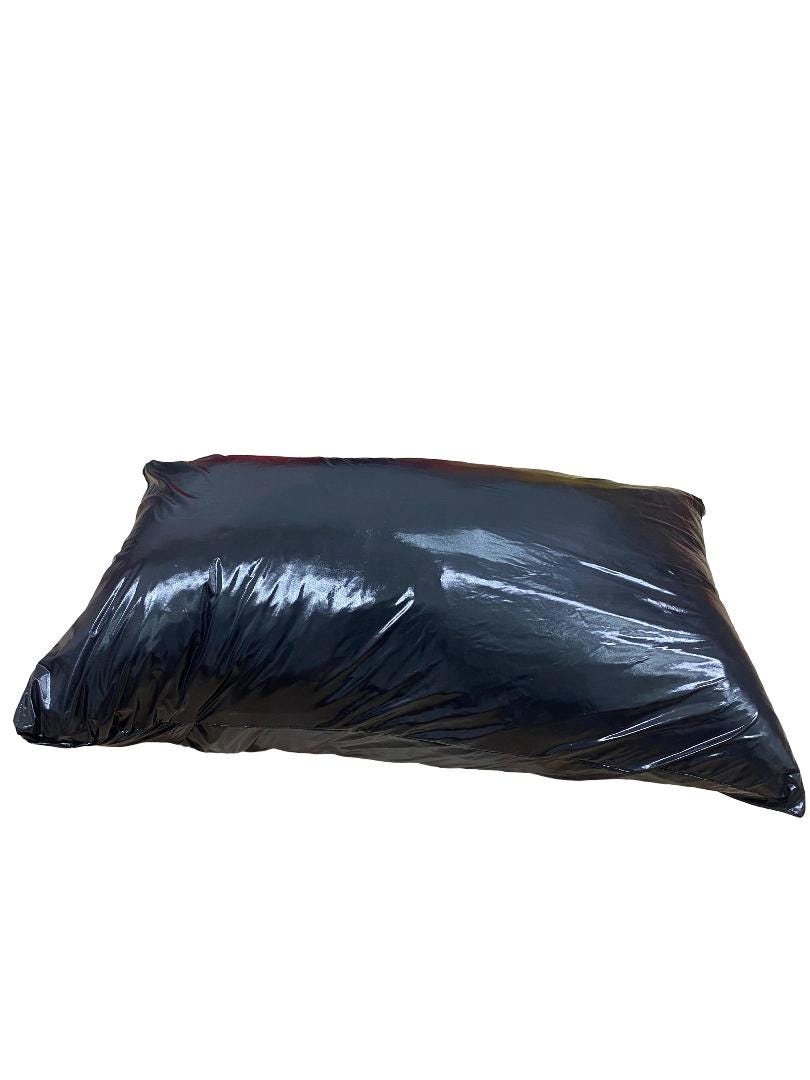 Red Shiny Nylon Pillow Cover Glossy Cushion Protector