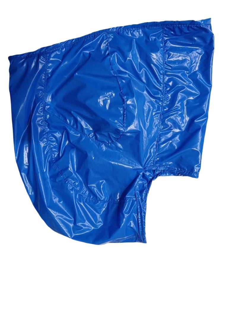 Glossy Blue Quilted Full Head Balaclava