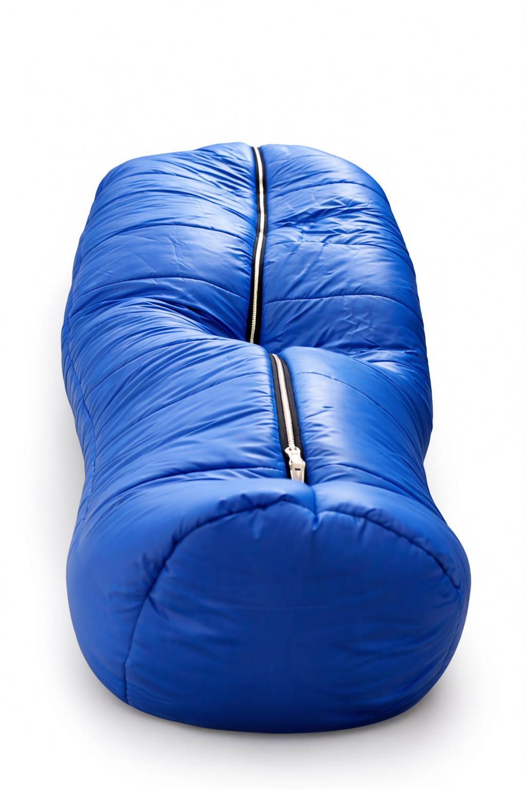 Royal Blue Shiny Nylon Sleeping Bag  Lightweight Waterproof