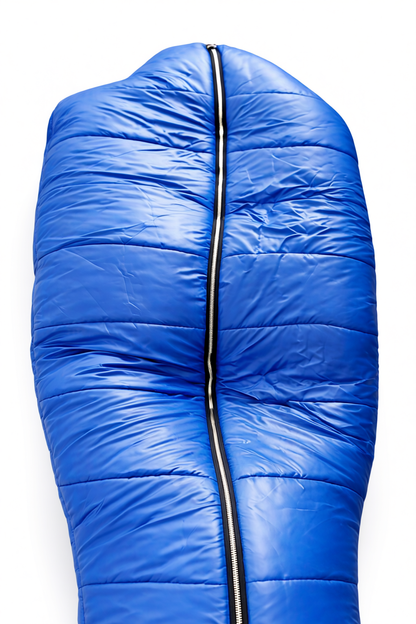 Royal Blue Shiny Nylon Sleeping Bag  Lightweight Waterproof