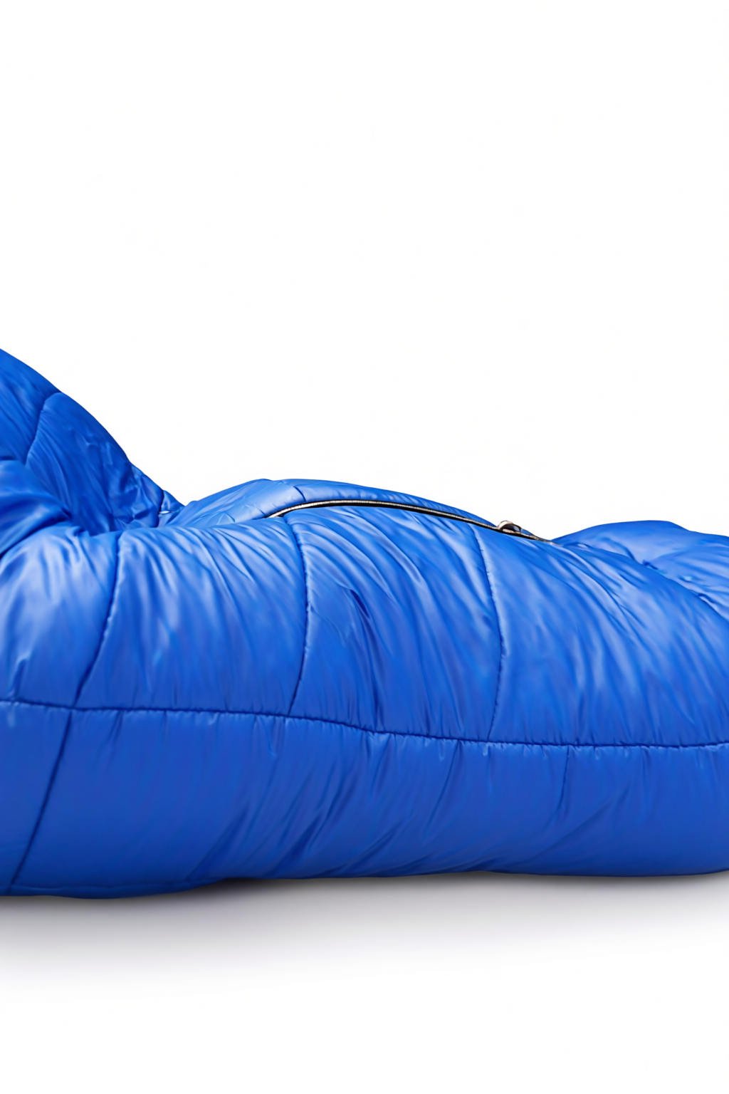 Royal Blue Shiny Nylon Sleeping Bag  Lightweight Waterproof