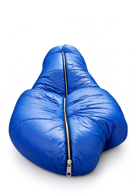 Royal Blue Shiny Nylon Sleeping Bag  Lightweight Waterproof